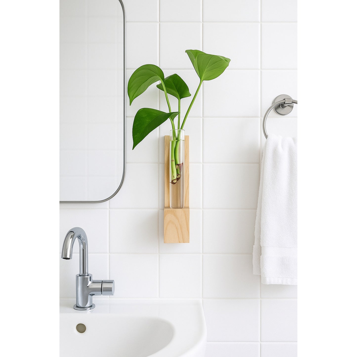 Wall - Hydroponic - Glass - Planter Money Plant