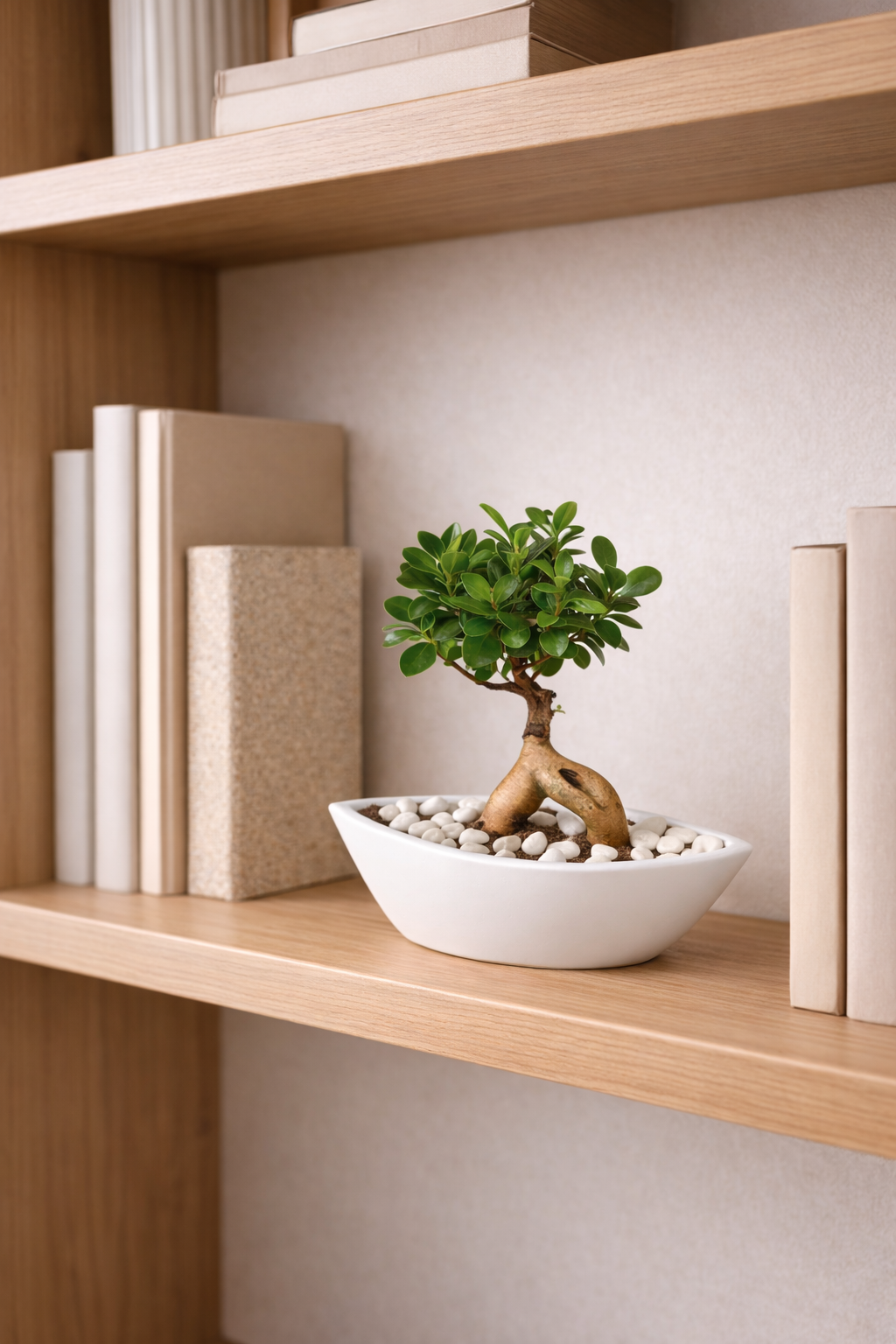 Bonsai Plant - Ceramic Boat Pot