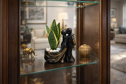 Snake Plant - Decorative Ceramic  Couple Planter