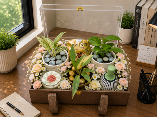Regal Green Luxe Glass Hamper