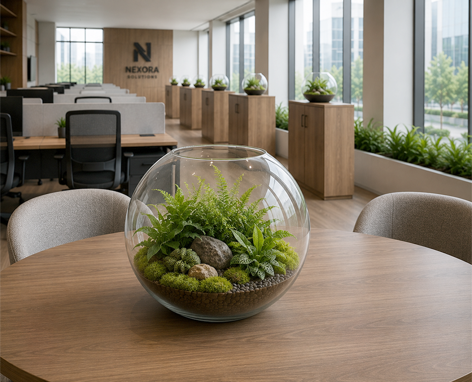 Forest Fern Glass Terrarium