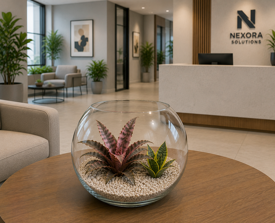 Crimson Crown Glass Terrarium