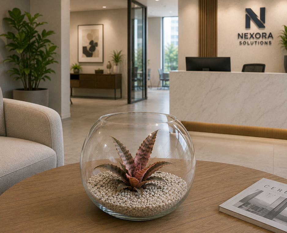 Earth Star Bromeliad Glass Terrarium